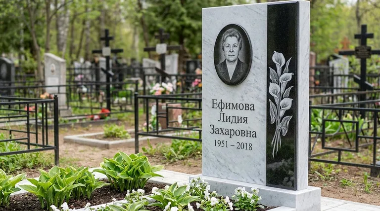 Памятник с гравировкой калл — выполненная работа «Ефимова» в Санкт-Петербурге