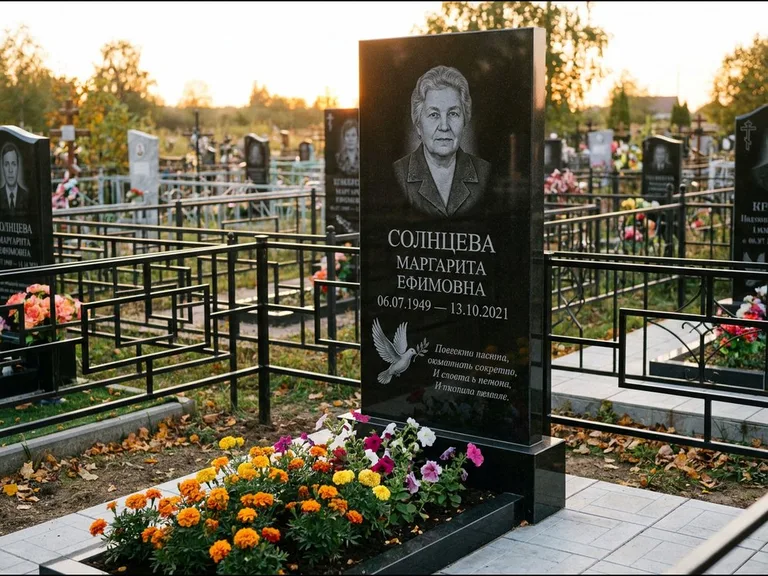 Памятник с гравировкой голубей — гравировка голубя с оливковой ветвью рядом с эпитафией, работа «Солнцева» в Санкт-Петербурге