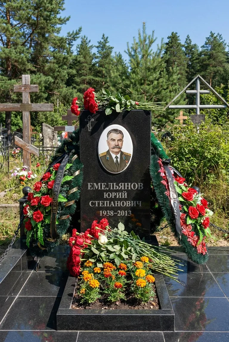 Памятник с цветником на Богословском кладбище