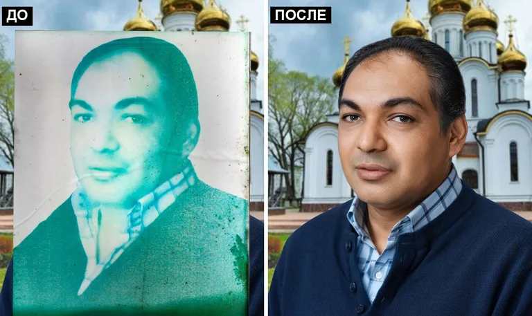 Ретушь фото на памятник — цветокоррекция и колоризация: до и после в Санкт-Петербурге