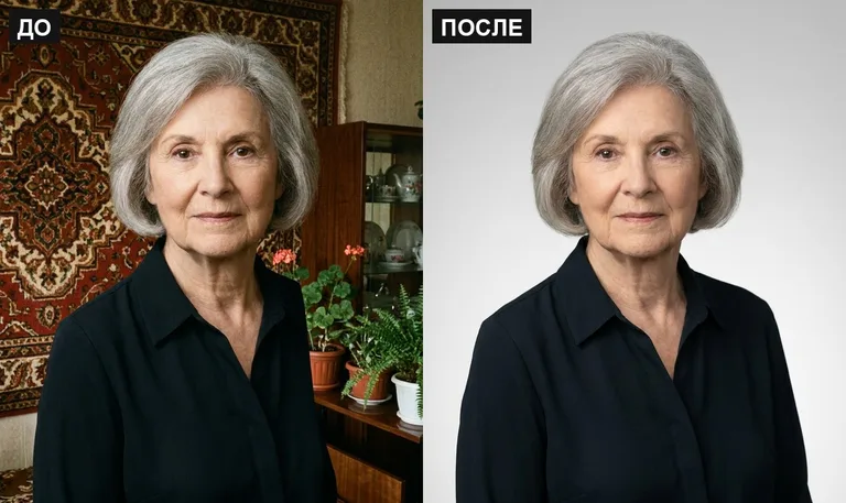 Ретушь фото на памятник — замена фона: до и после в Санкт-Петербурге