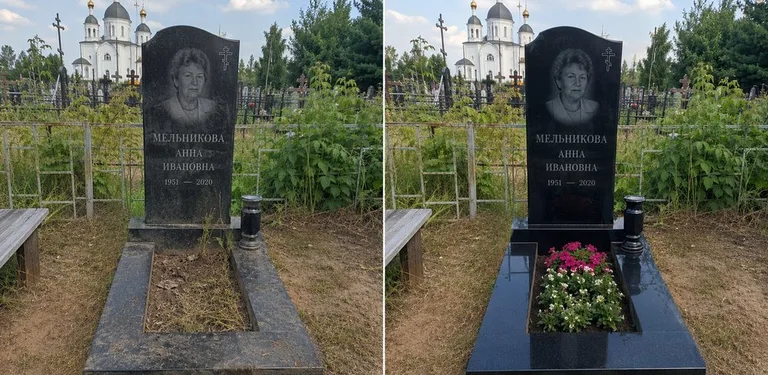 Мойка фигурного памятника до и после в Санкт-Петербурге