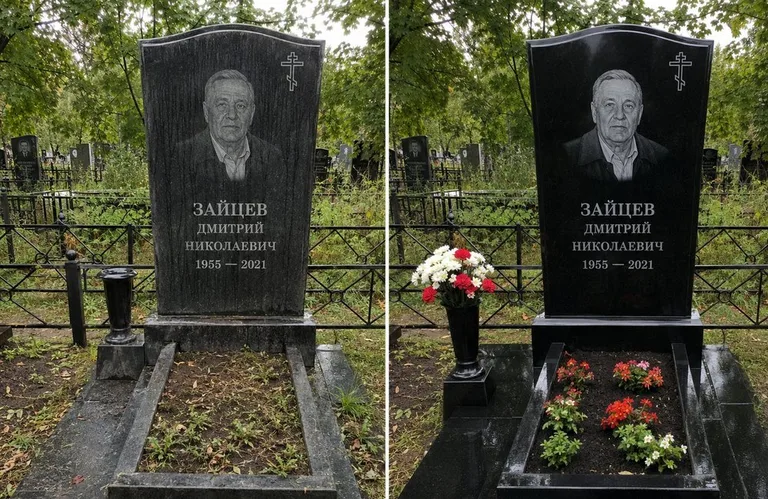 Уборка комплекса со скамьёй и плиткой до и после в Санкт-Петербурге