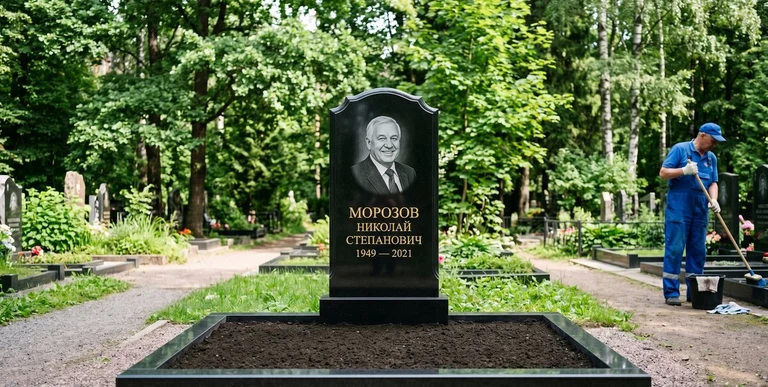 Уборка могил на кладбище в Санкт-Петербурге — наведение порядка, мойка памятника, благоустройство участка