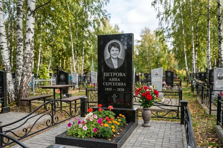 Установка гранитного памятника на могилу в Санкт-Петербурге