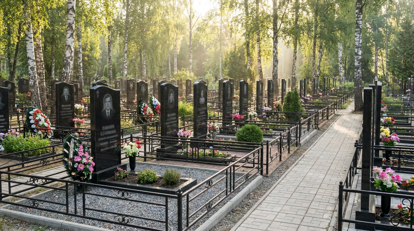 Памятники на Ново-Волковском кладбище в Санкт-Петербурге