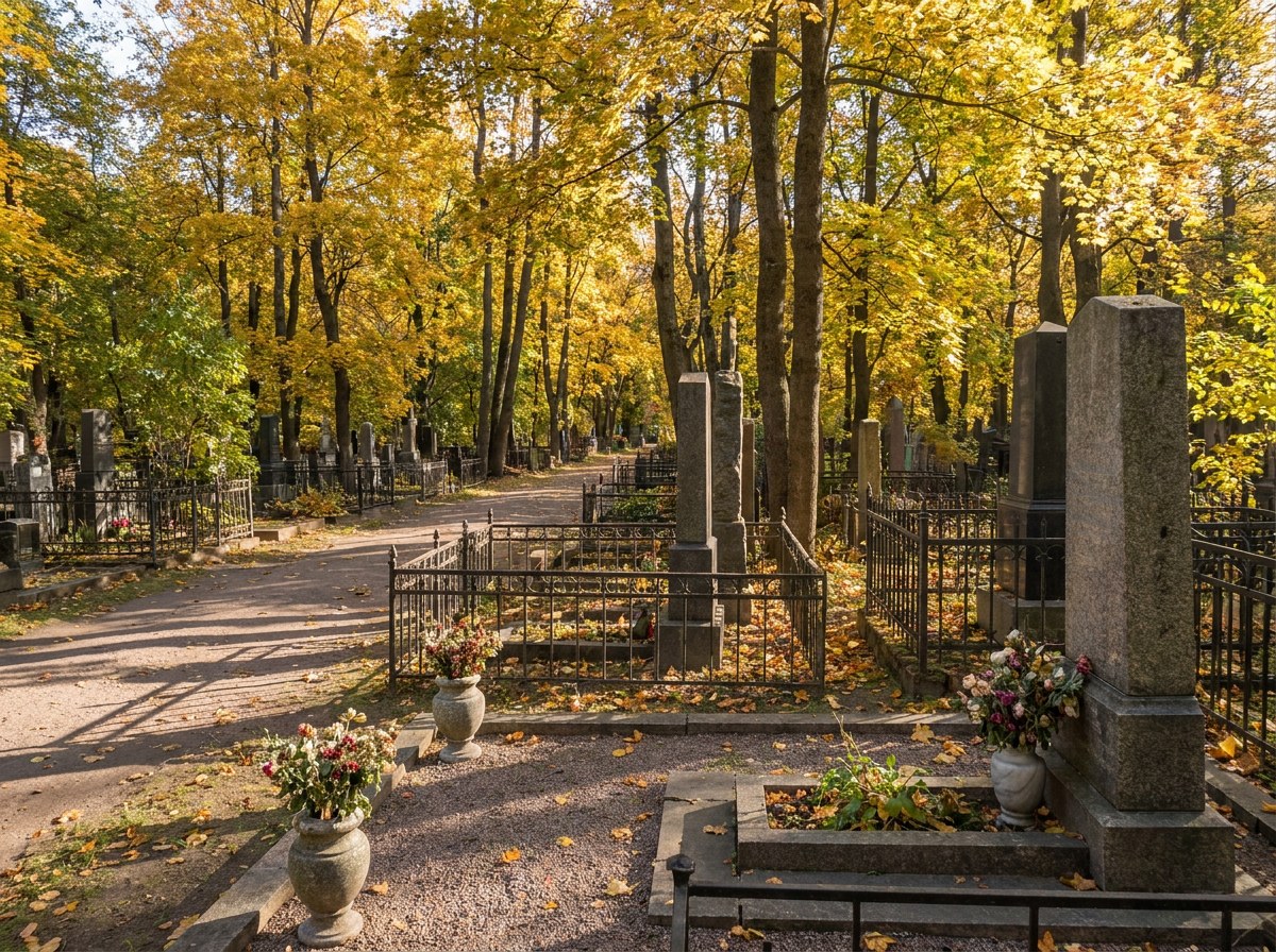 Памятники на Преображенском еврейском кладбище в Санкт-Петербурге