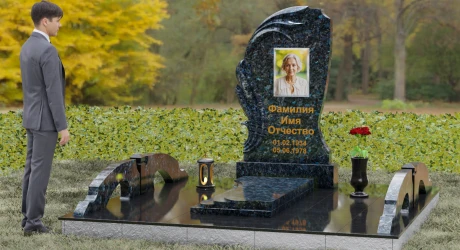 Памятник с птицами — гравировка ласточек и журавлей