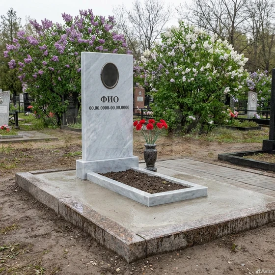 Пластиковый памятник с арочным верхом