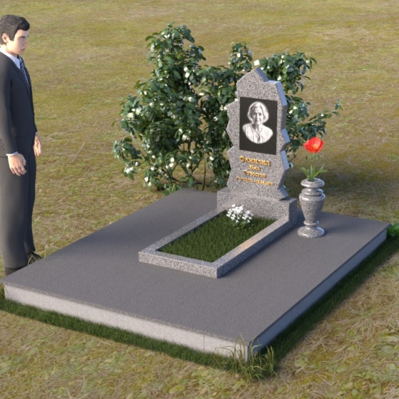 Памятник с неровными краями из гранита