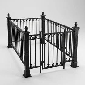 Ограда на кладбище с калиткой — ОГ016