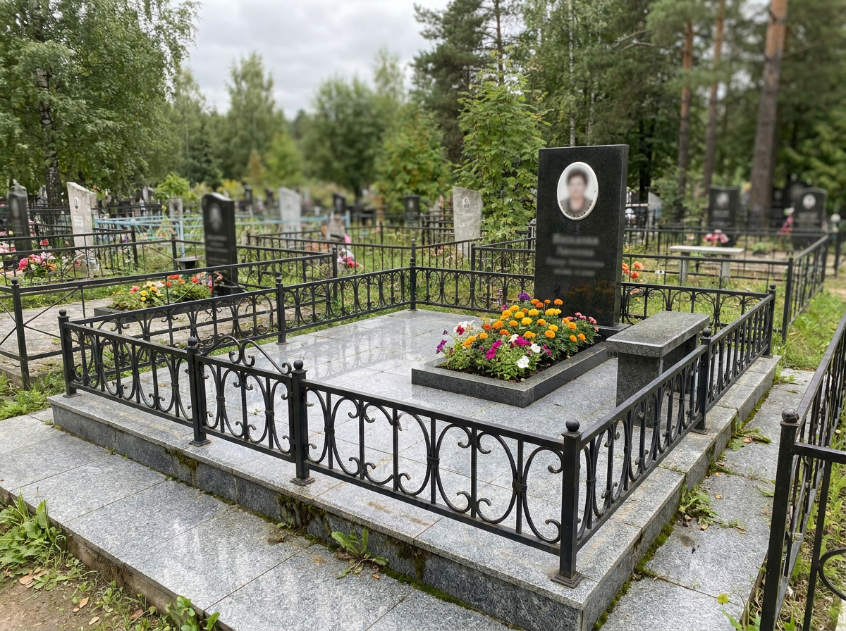 Благоустройство могилы в Санкт-Петербурге — пример 3