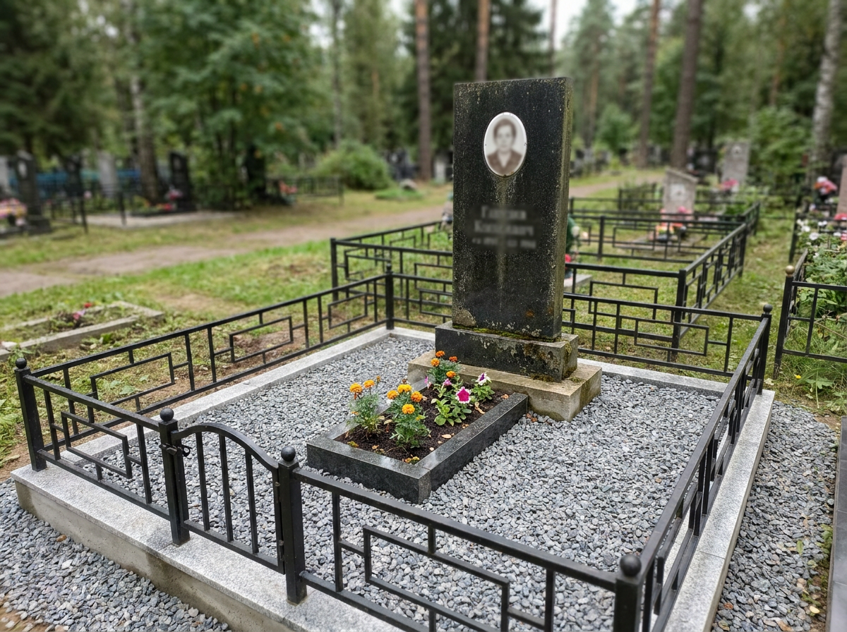 Благоустройство могилы в Санкт-Петербурге — пример 4