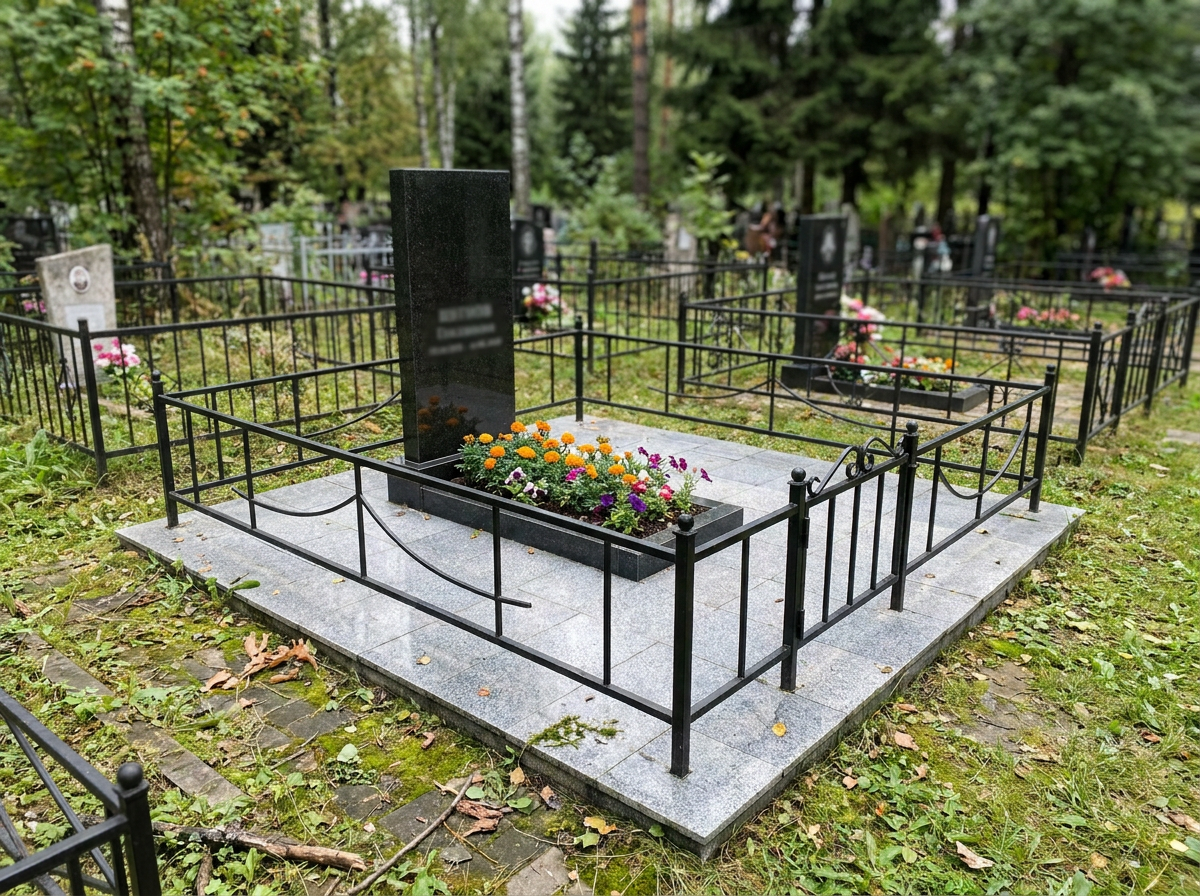 Уборка могилы в Санкт-Петербурге — пример 3