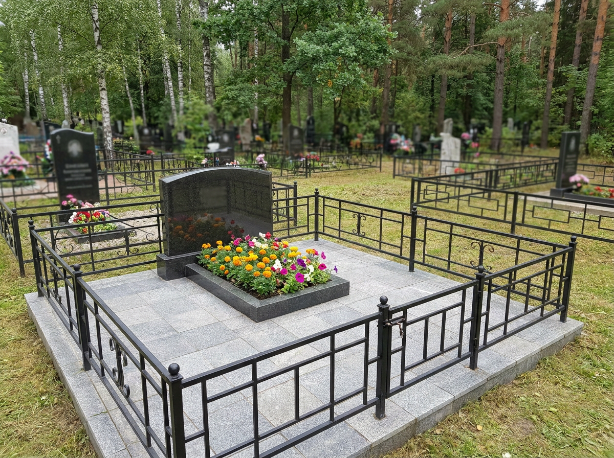 Уборка могилы в Санкт-Петербурге — пример 5