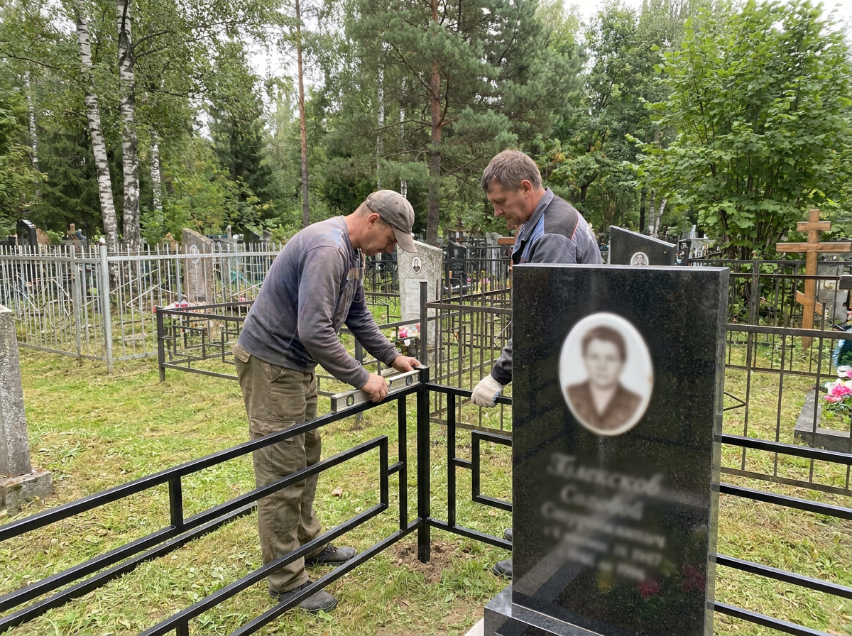 Установка ограды в Санкт-Петербурге — пример 3