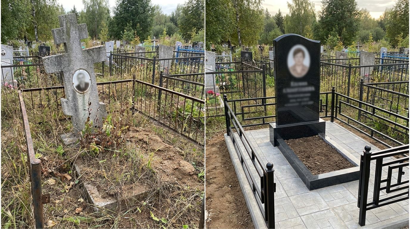 Установка памятника в Санкт-Петербурге — пример 1