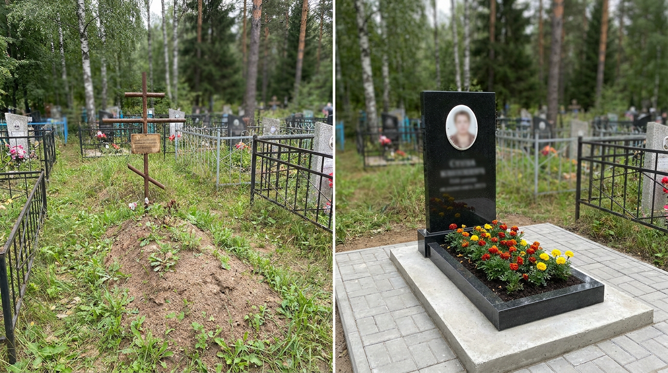Установка памятника в Санкт-Петербурге — пример 2