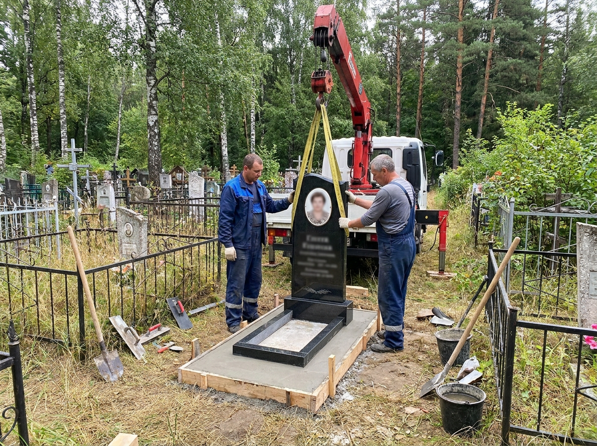 Установка памятника в Санкт-Петербурге — пример 3